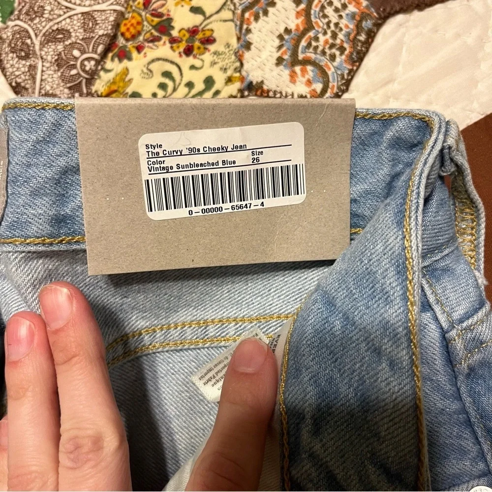 Everlane The 90's Curvy Cheeky Straight Jean Regular Vintage Sunbleached‎ Blue
